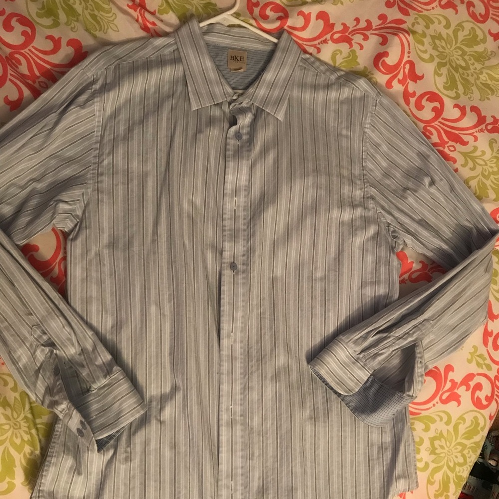 Men’s XXL BKE button down Blue white striped